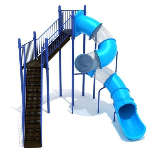12' High - Spiral Tube Playground Slide - Free Standing Playground Slides - Playtopia, Inc.