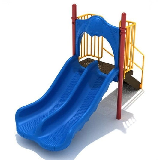 3' High - Foot Double Straight Playground Slide - Free Standing Playground Slides - Playtopia, Inc.