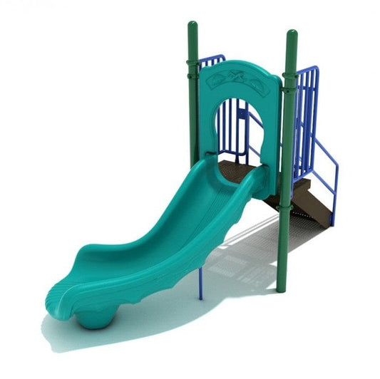 3' High - Single Right Turn Playground Slide - Free Standing Playground Slides - Playtopia, Inc.