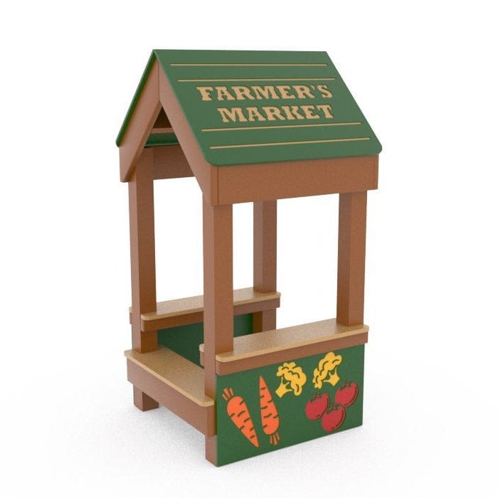 3' x 3' Farmer's Market - Outdoor Playhouse - Playtopia, Inc.