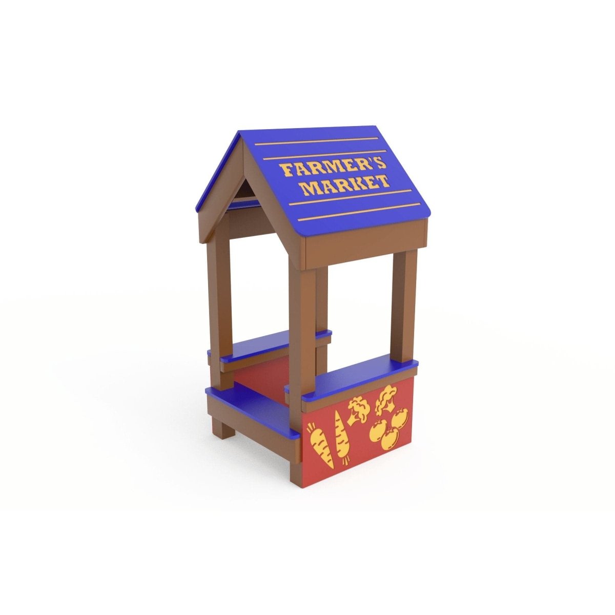 3' x 3' Farmer's Market - Outdoor Playhouse - Playtopia, Inc.