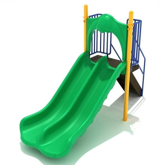 4' High - Double Straight Playground Slide - Free Standing Playground Slides - Playtopia, Inc.