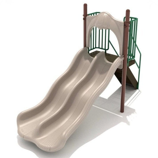 4' High - Double Wave Playground Slide - Free Standing Playground Slides - Playtopia, Inc.