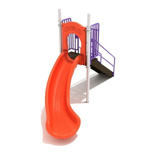 4' High - Single Left Turn Playground Slide - Free Standing Playground Slides - Playtopia, Inc.