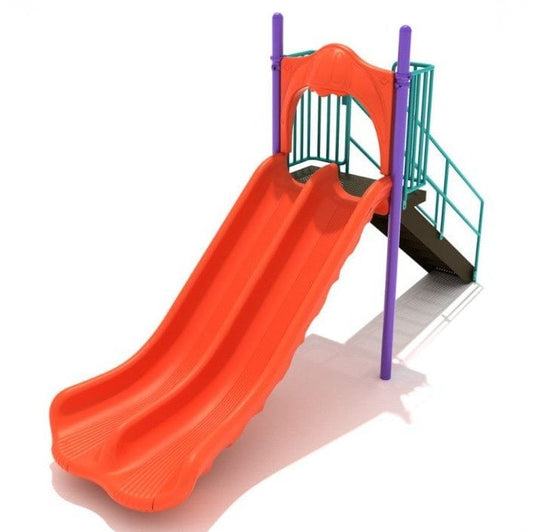5' High - Double Straight Playground Slide - Free Standing Playground Slides - Playtopia, Inc.