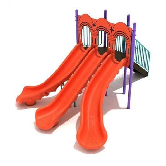 5' High - Triple Sectional Split Playground Slide - Free Standing Playground Slides - Playtopia, Inc.