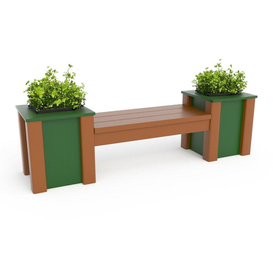 6' Bench with Planter Boxes - Sensory Gardens - Playtopia, Inc.