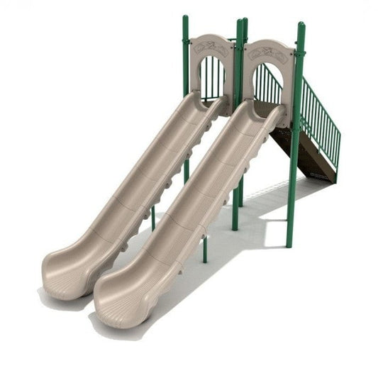 6' High - Double Straight Sectional Playground Slide - Free Standing Playground Slides - Playtopia, Inc.