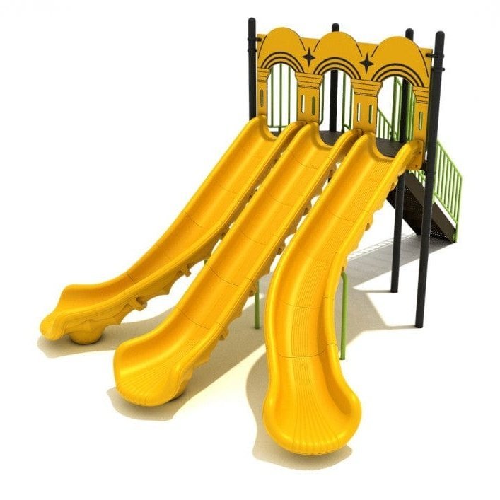 6' High - Triple Sectional Split Playground Slide - Free Standing Playground Slides - Playtopia, Inc.