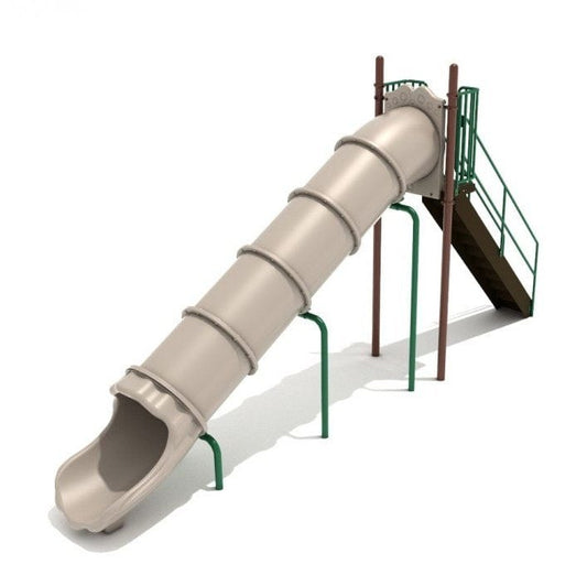 7' High - Straight Tube Playground Slide - Free Standing Playground Slides - Playtopia, Inc.