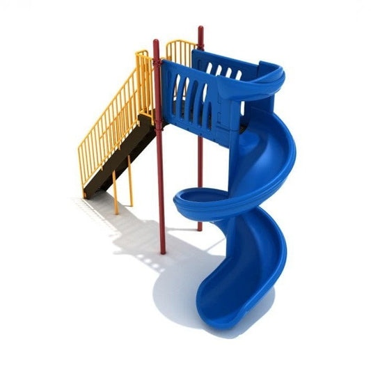 8' High - 450-Degree Spiral Playground Slide - Free Standing Playground Slides - Playtopia, Inc.