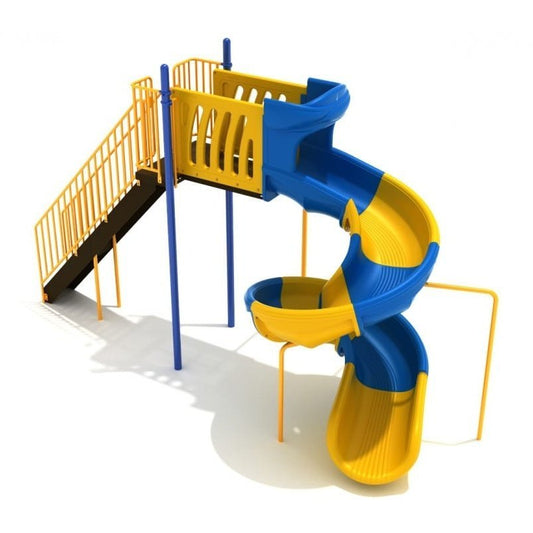 8' High - Sectional Spiral Playground Slide - Free Standing Playground Slides - Playtopia, Inc.