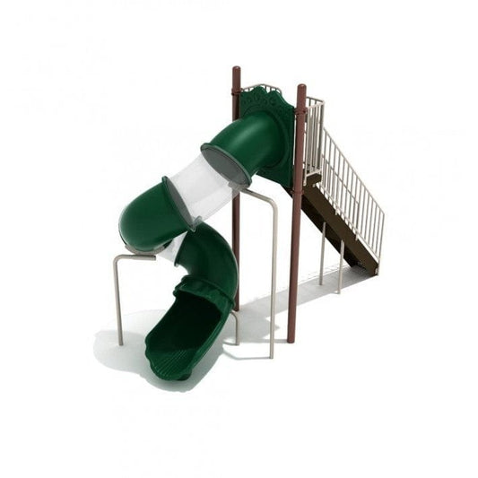 8' High - Spiral Tube Playground Slide - Free Standing Playground Slides - Playtopia, Inc.