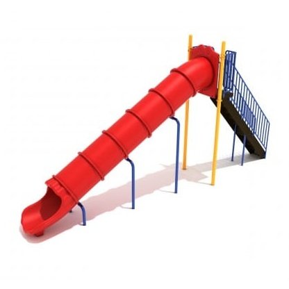 8' High - Straight Tube Playground Slide - Free Standing Playground Slides - Playtopia, Inc.