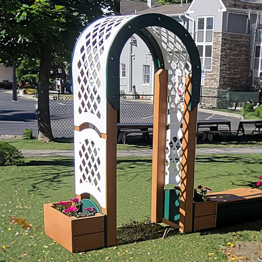 Arched Arbor with Planter Boxes - Sensory Gardens - Playtopia, Inc.