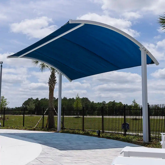 Arched Cantilever Shade - Playground Shades & Sails - Playtopia, Inc.