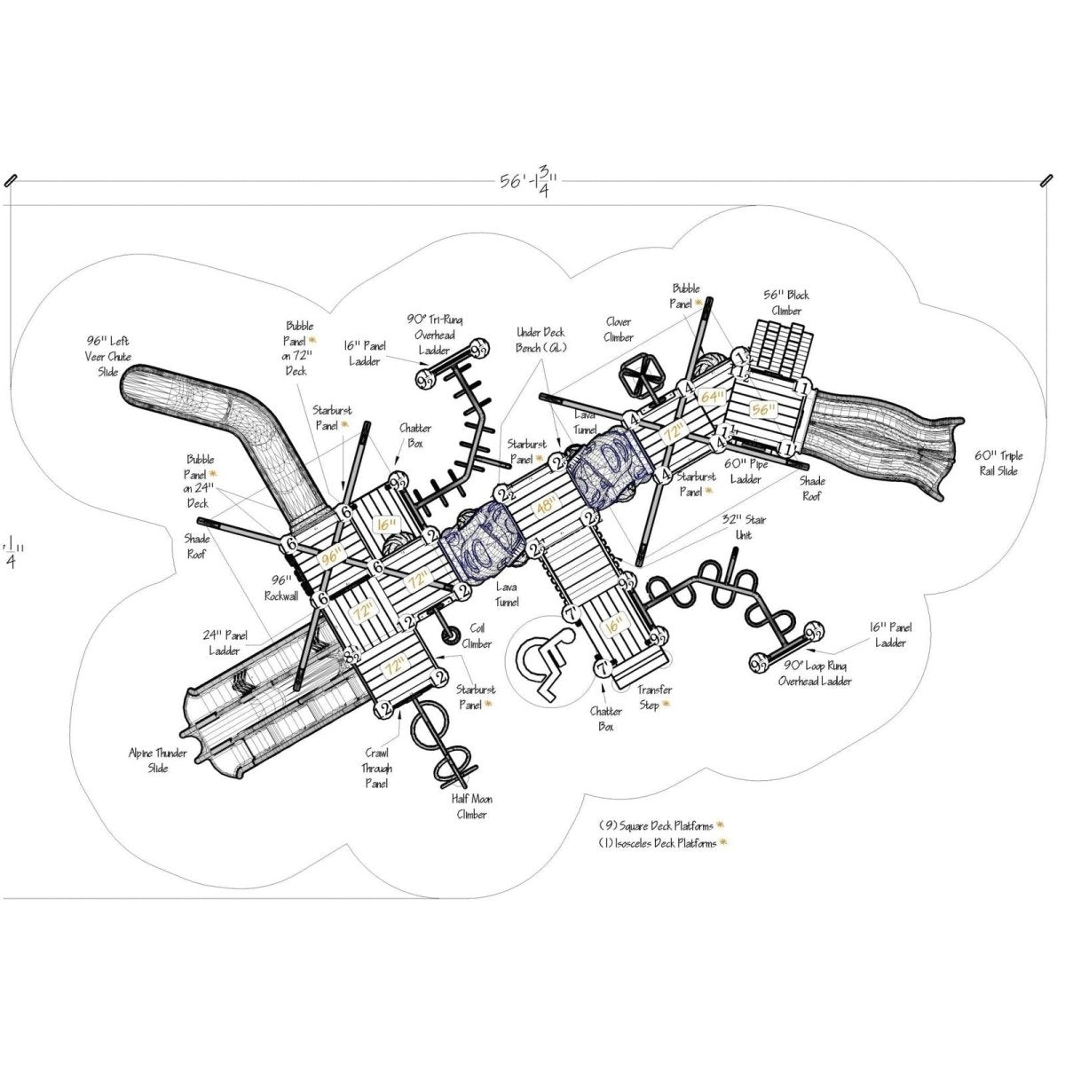 Blissland Playset - School-Age Playgrounds - Playtopia, Inc.