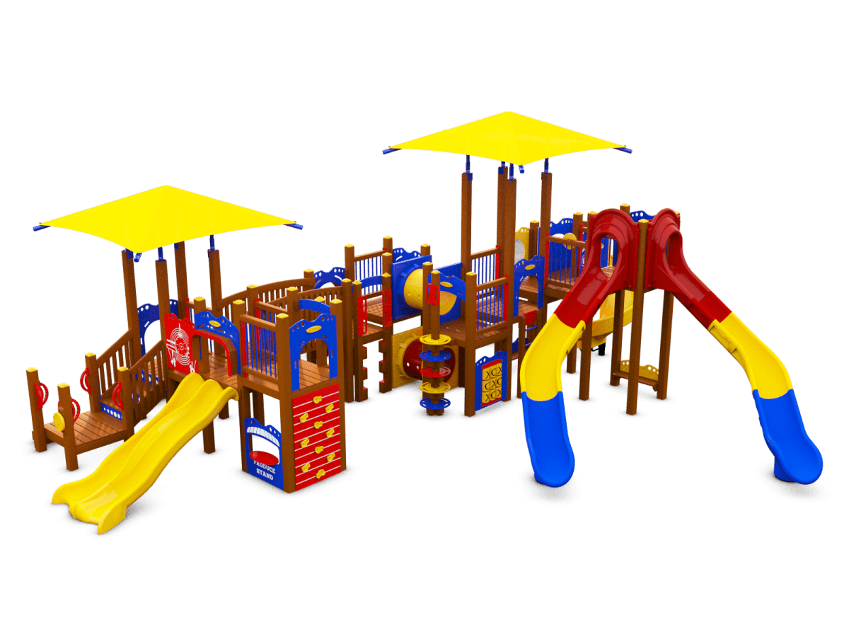 Bright Skies Playset - School - Age Playgrounds - Playtopia, Inc.