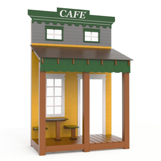 Cafe Facade - Outdoor Playhouse - Playtopia, Inc.
