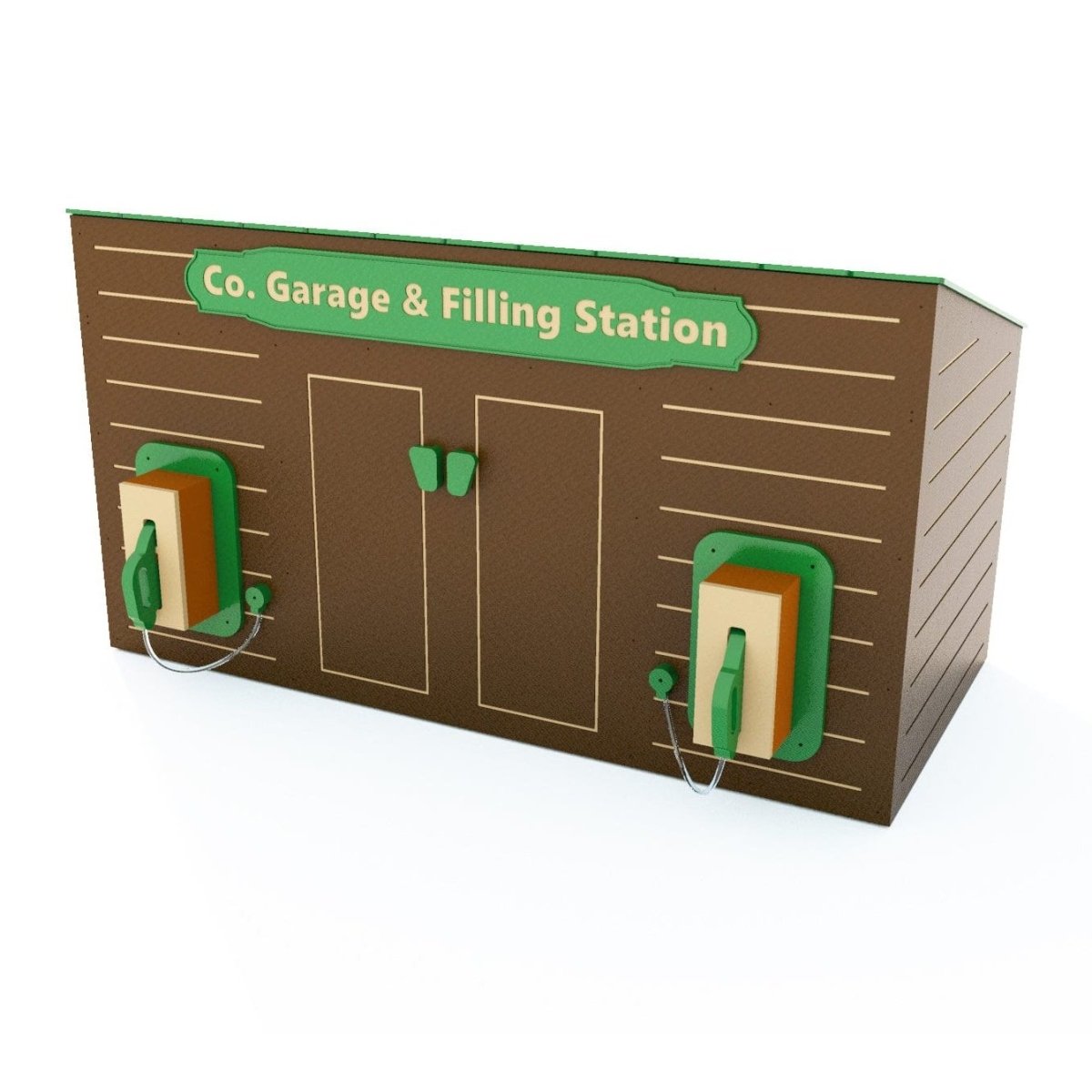 County Garage & Filling Station - Playground & Classroom Storage - Playtopia, Inc.