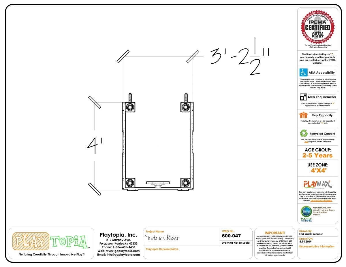 CozyTown Fire Truck - Cars For Toddlers - Playtopia, Inc.