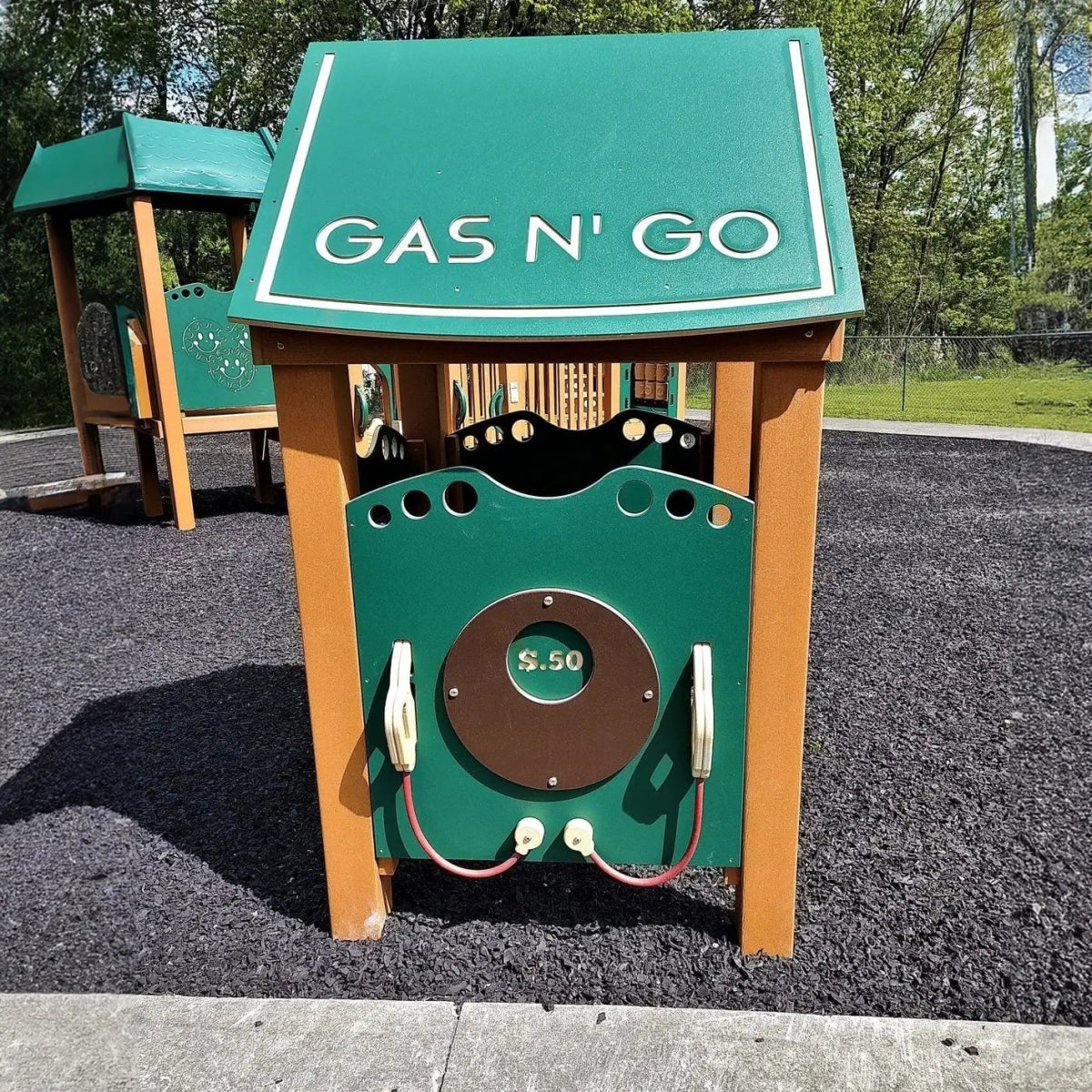 CozyTown Gas N' Go Marketplace - Outdoor Playhouse - Playtopia, Inc.