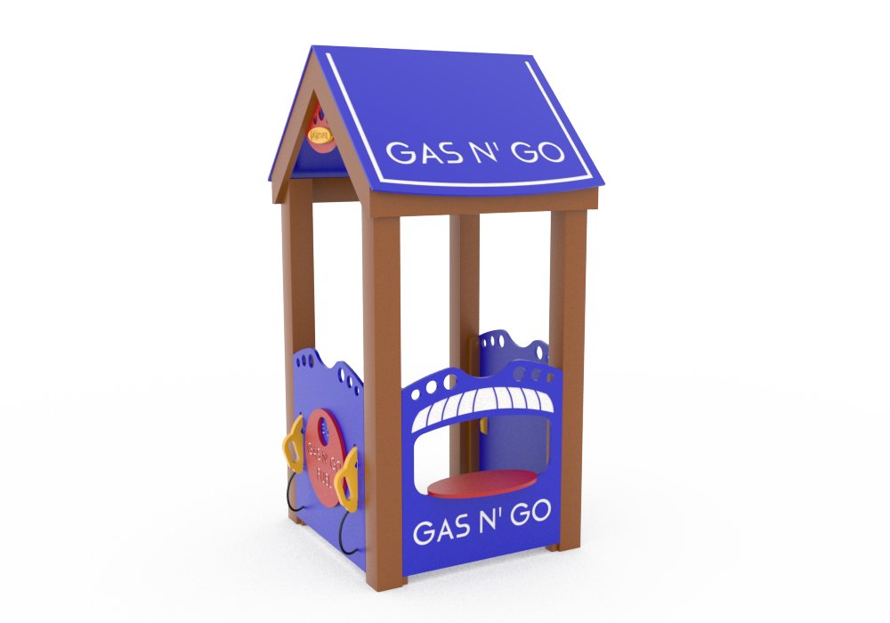 CozyTown Gas N' Go Marketplace - Outdoor Playhouse - Playtopia, Inc.