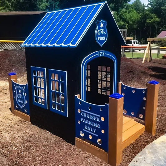 CozyTown Police Station - Outdoor Playhouse - Playtopia, Inc.