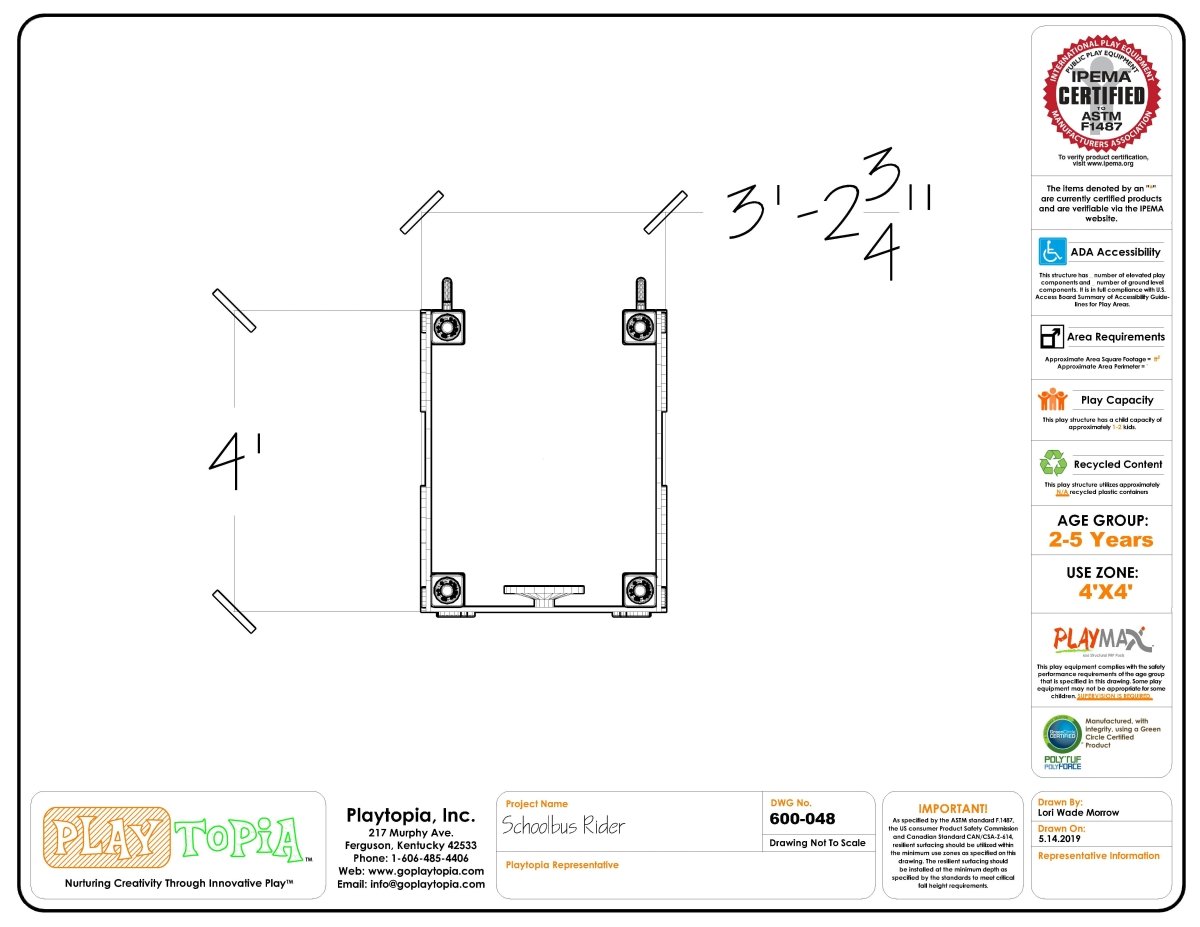CozyTown School Bus - Ride - On Cars For Toddlers - Playtopia, Inc.