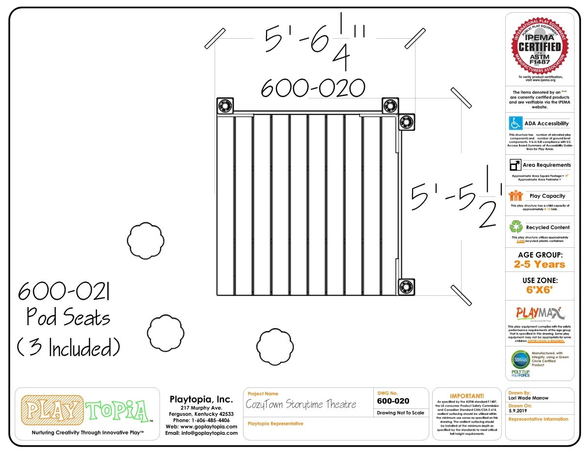 CozyTown StoryTime Theater - Outdoor Stage - Playtopia, Inc.