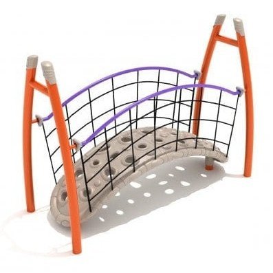 Curved Post Floating Bridge - Outdoor Climbing Structure - Playtopia, Inc.