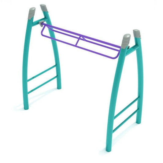 Curved Post Overhead Parallel Bar Climber - Outdoor Climbing Structure - Playtopia, Inc.