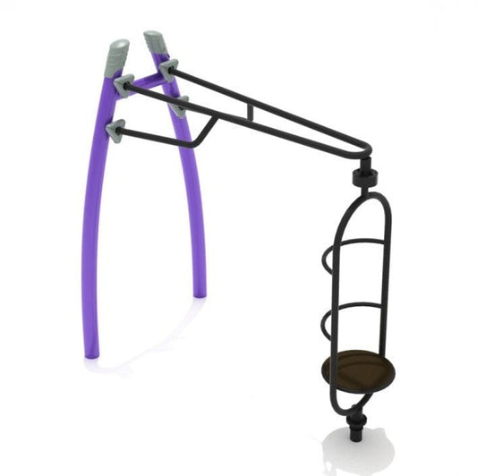 Curved Post Standing Orbital Spinner - Outdoor Climbing Structure - Playtopia, Inc.