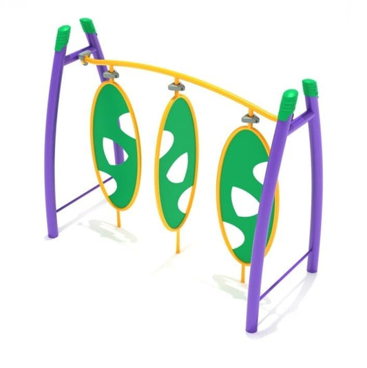Curved Post Triple Wing Climber - Outdoor Climbing Structure - Playtopia, Inc.