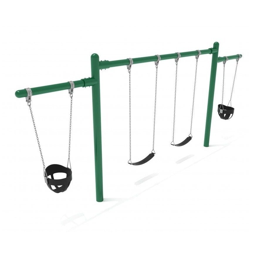 Double Cantilever Swing Set - 1 Bay - Swing Sets - Playtopia, Inc.