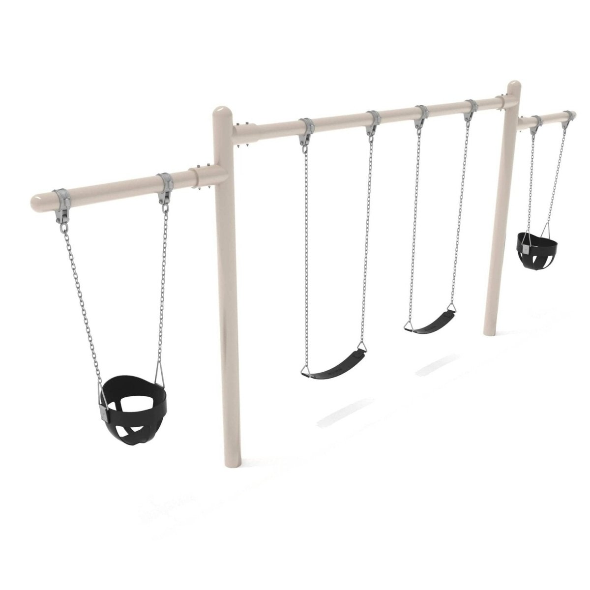 Double Cantilever Swing Set - 1 Bay - Swing Sets - Playtopia, Inc.