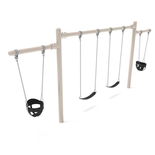 Double Cantilever Swing Set - 1 Bay - Swing Sets - Playtopia, Inc.