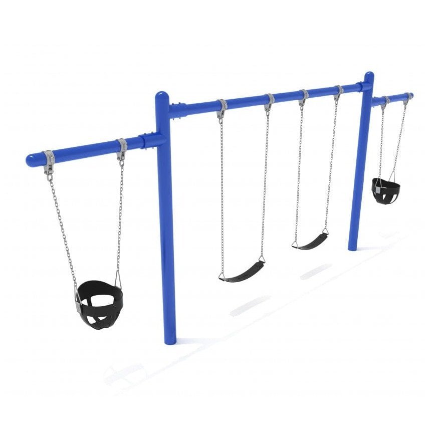 Double Cantilever Swing Set - 1 Bay - Swing Sets - Playtopia, Inc.