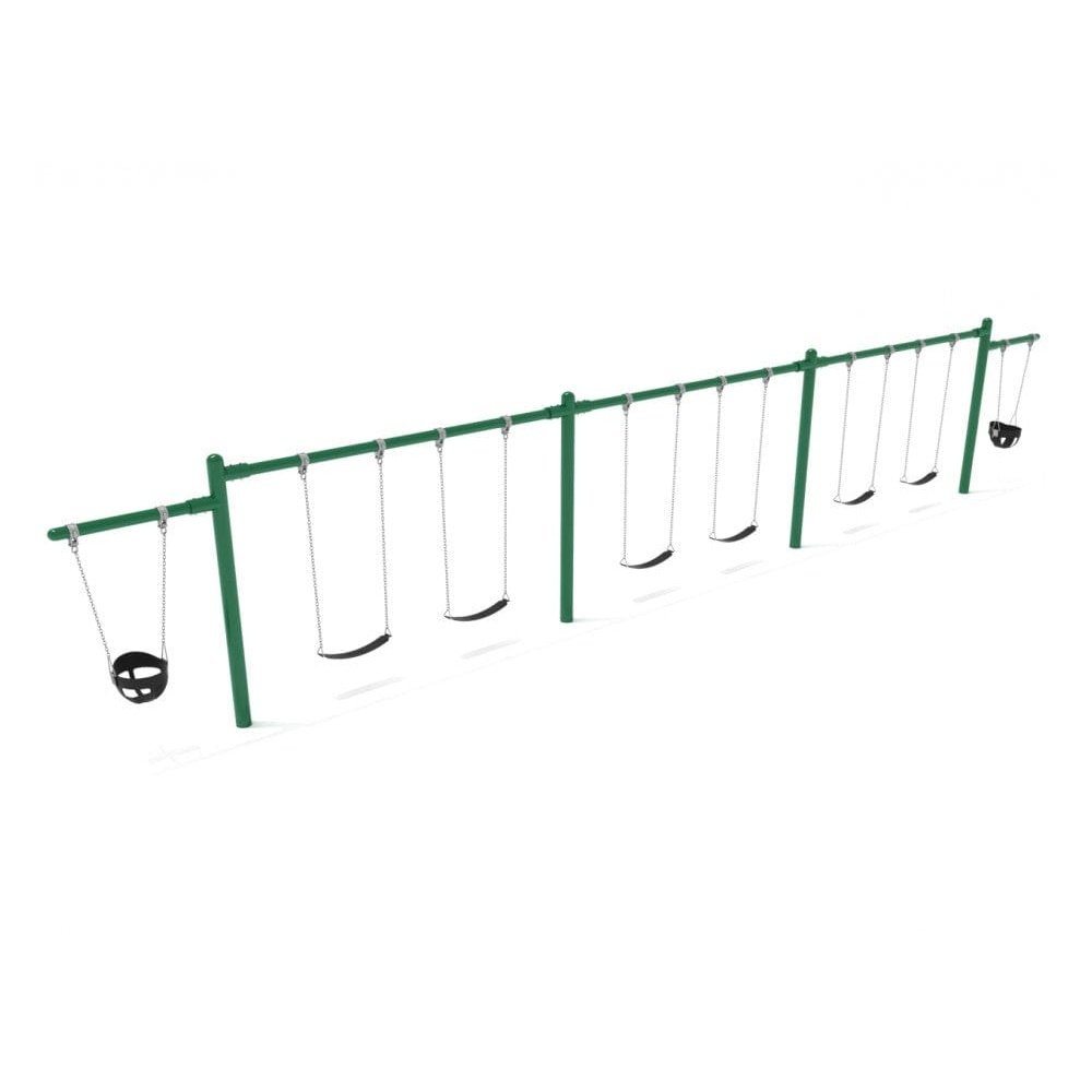 Double Cantilever Swing Set - 3 Bay - Swing Sets - Playtopia, Inc.