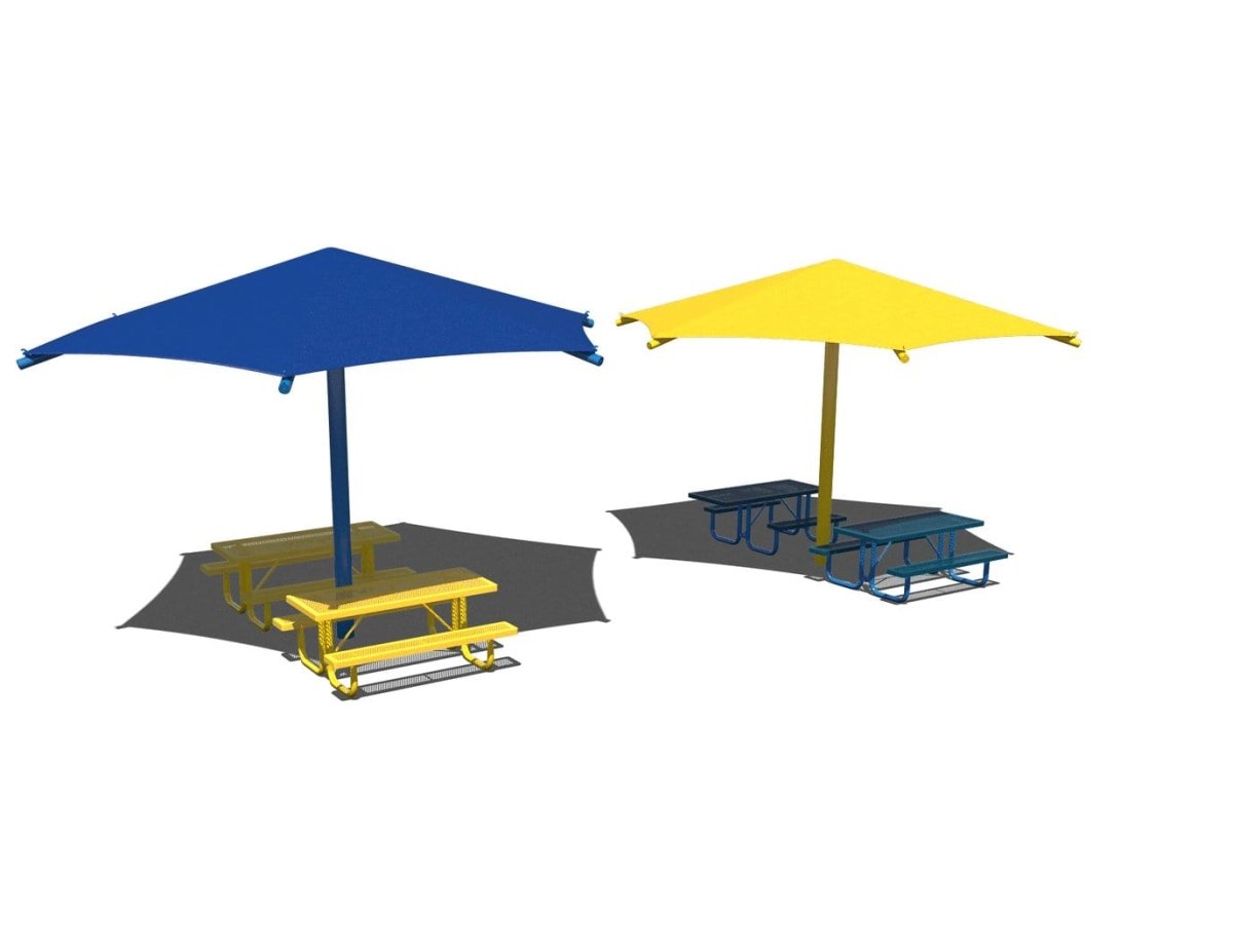 Hexagon Single Post Umbrella - Playtopia, Inc.