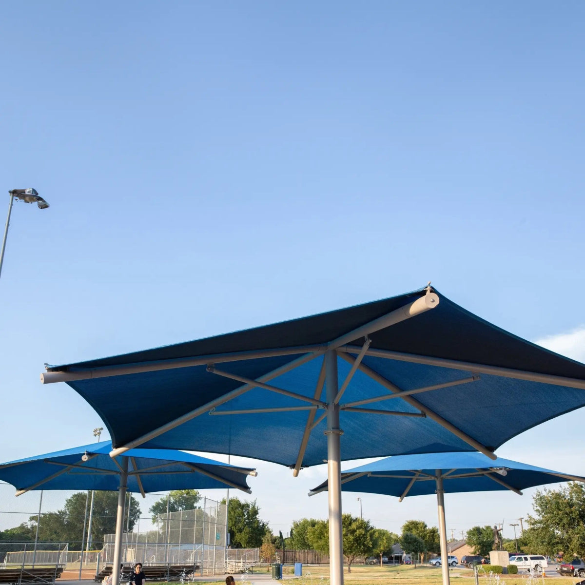 Hexagon Umbrella Shade - Playground Shades & Sails - Playtopia, Inc.