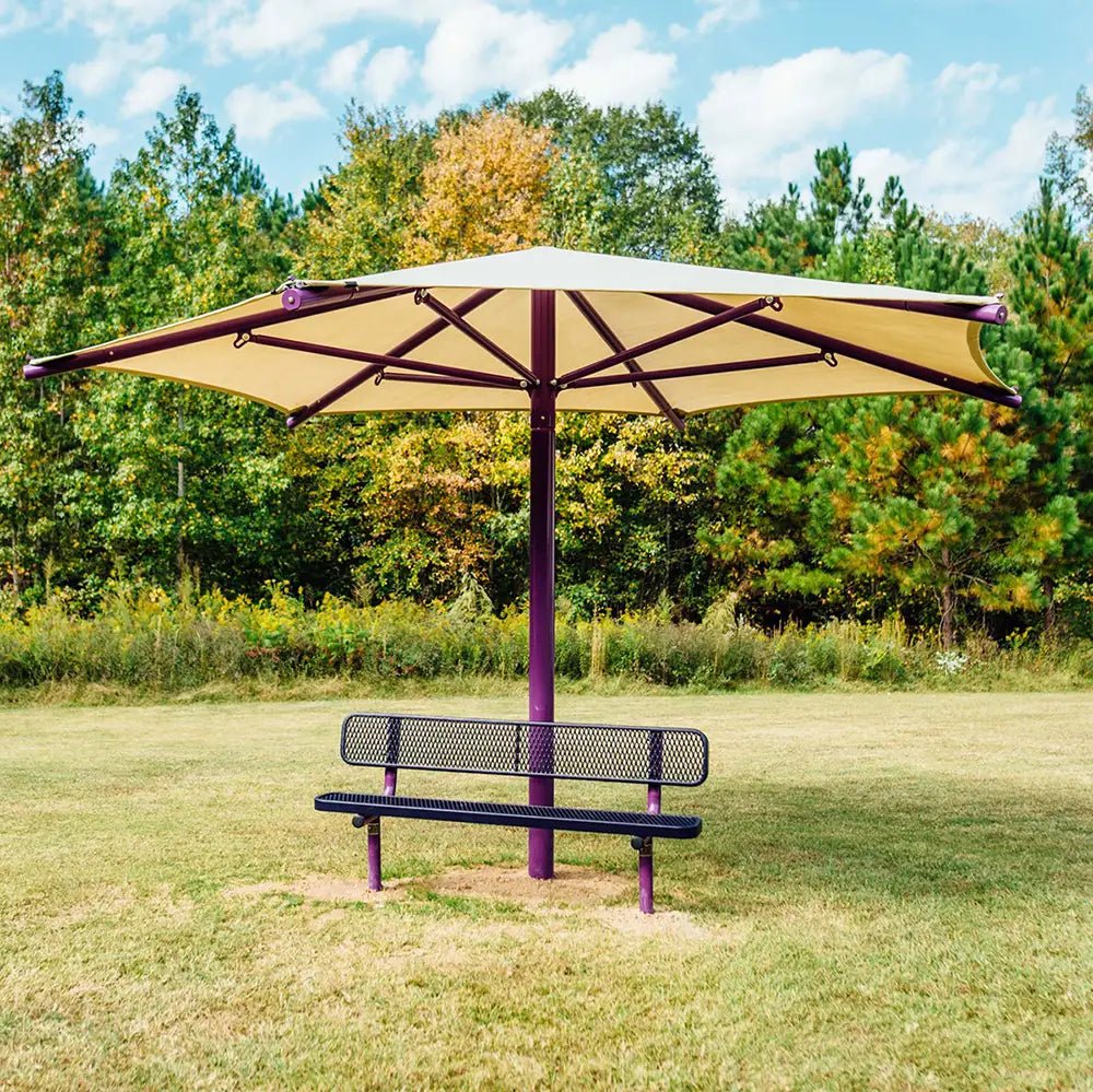 Hexagon Umbrella Shade - Playground Shades & Sails - Playtopia, Inc.