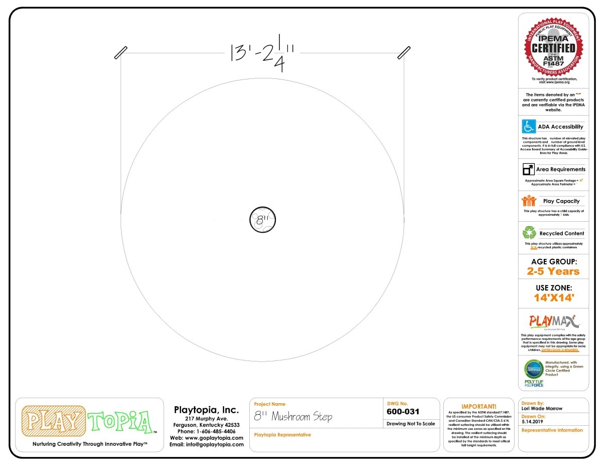 Mushroom Steppers - Outdoor Climbing Structure - Playtopia, Inc.