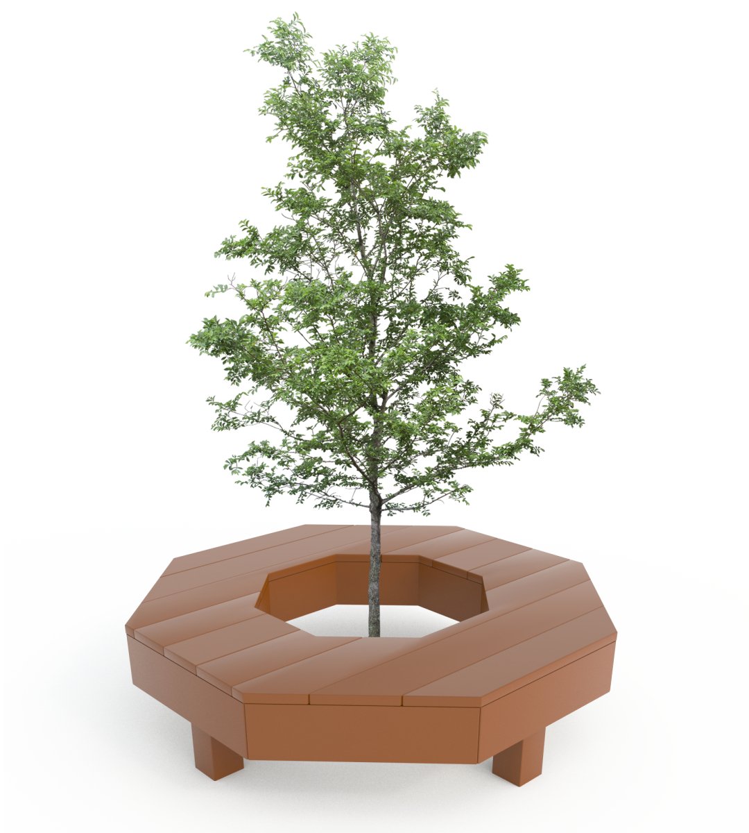 Octagonal Tree Bench - Kids Bench - Playtopia, Inc.