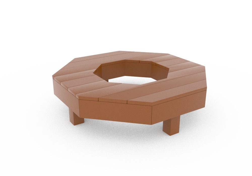 Octagonal Tree Bench - Kids Bench - Playtopia, Inc.