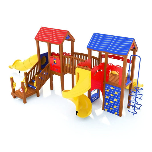 Redwood Playset - School-Age Playgrounds - Playtopia, Inc.