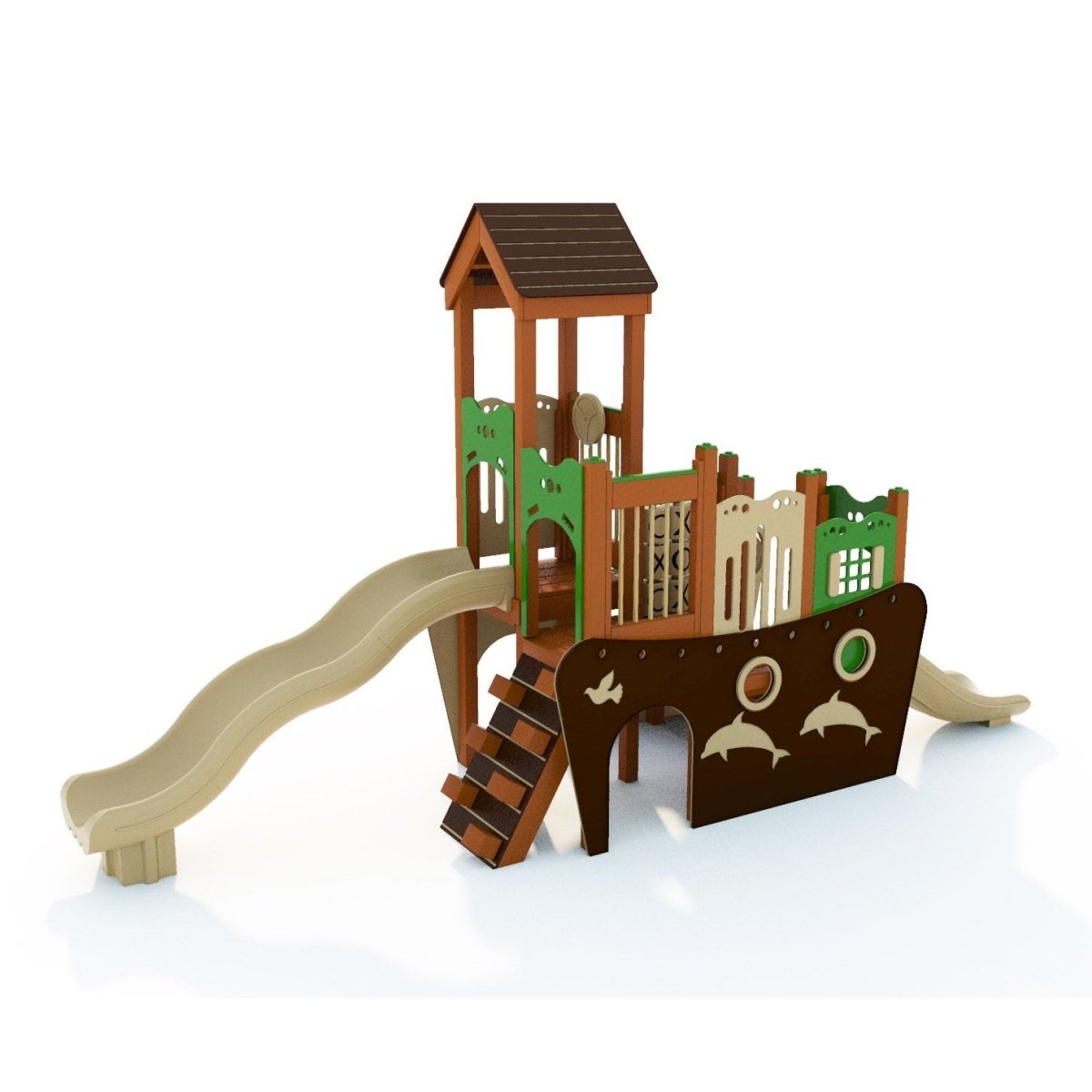 Sandy Bay Playset - Preschool Playgrounds - Playtopia, Inc.