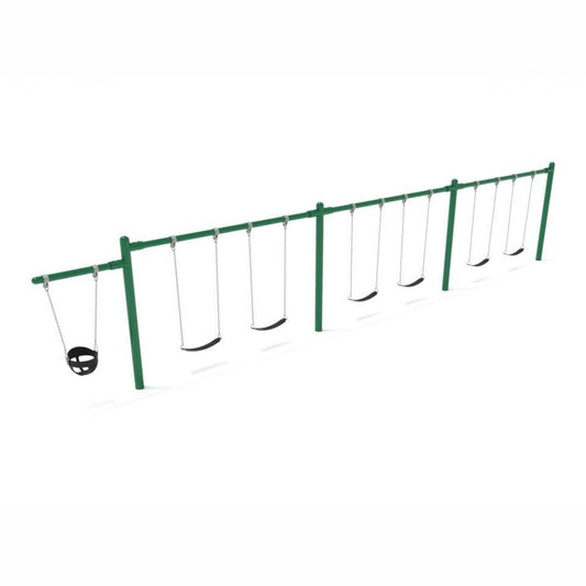 Single Cantilever Swing Set - 3 Bay - Swing Sets - Playtopia, Inc.