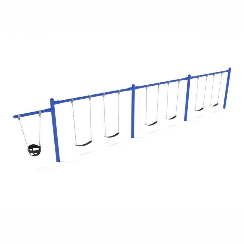 Single Cantilever Swing Set - 3 Bay - Swing Sets - Playtopia, Inc.