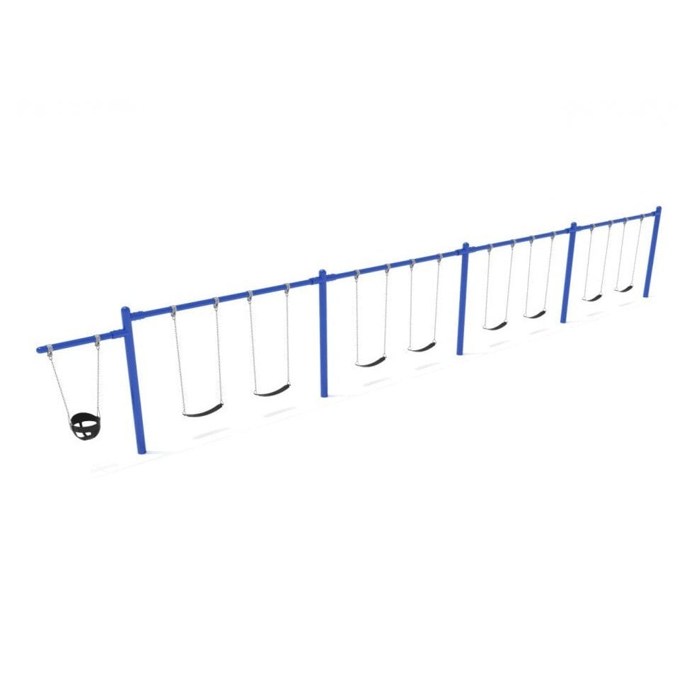 Single Cantilever Swing Set - 4 Bay - Swing Sets - Playtopia, Inc.